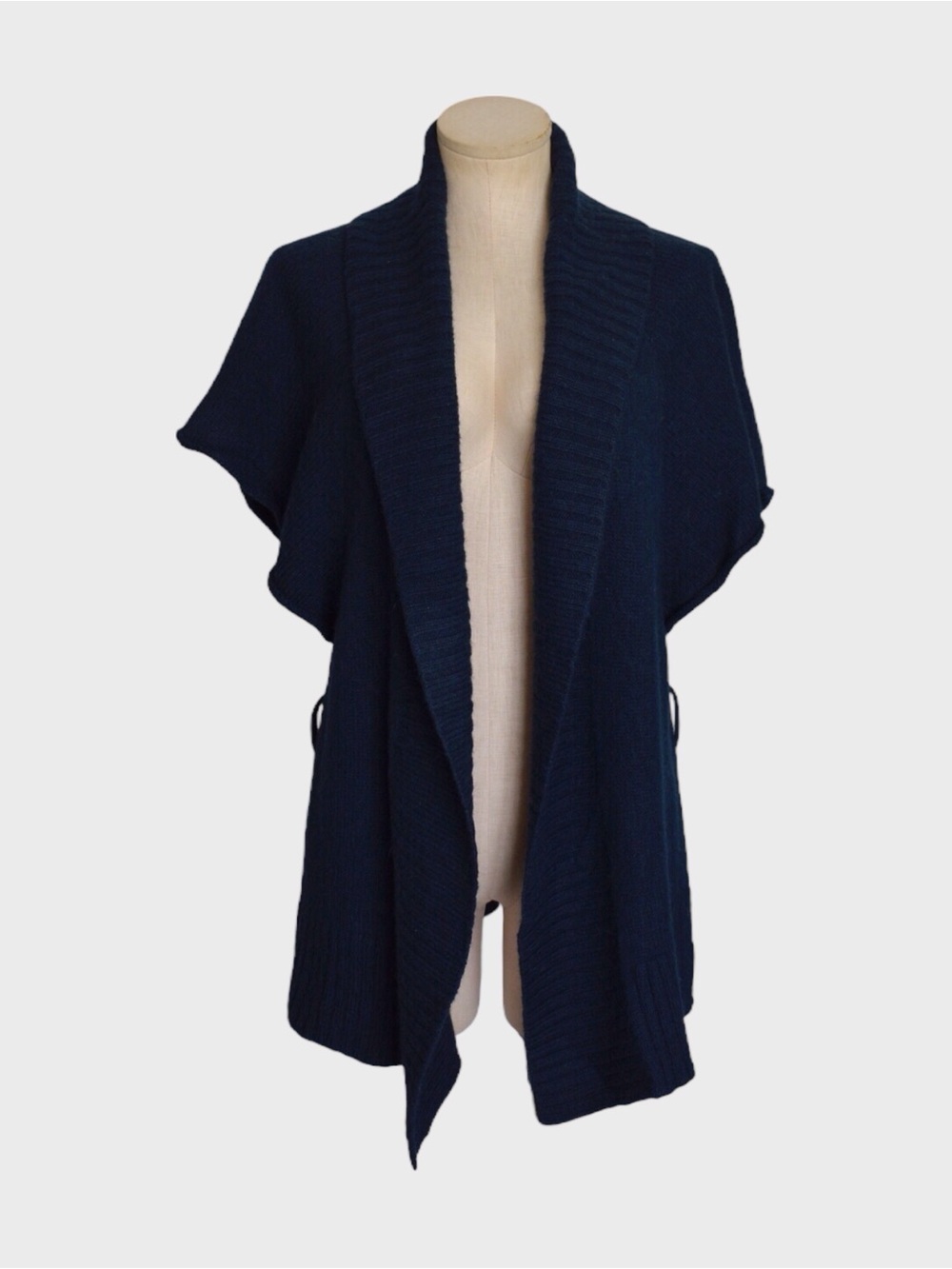 LOFT Alpaca Wool Blend Open Front Cardigan Vest